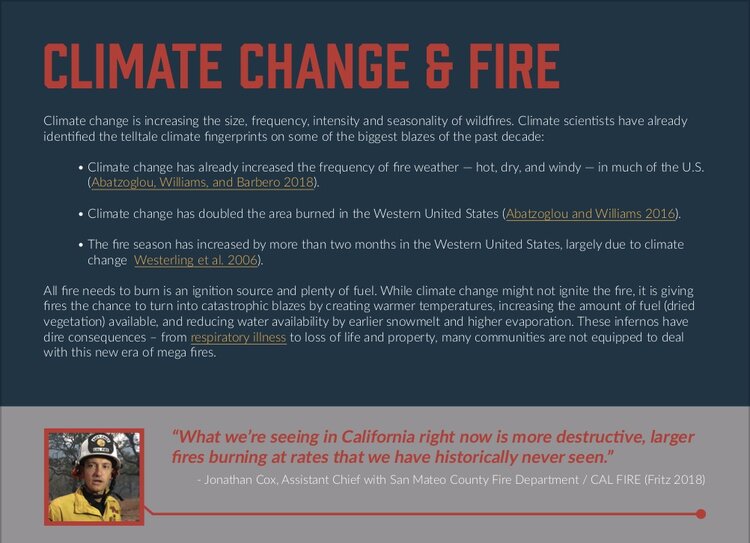 Climate change fact sheet released by Environmental and Energy Transitions Lab