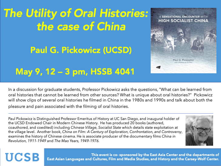 The Utility of Oral Histories: The case of China
